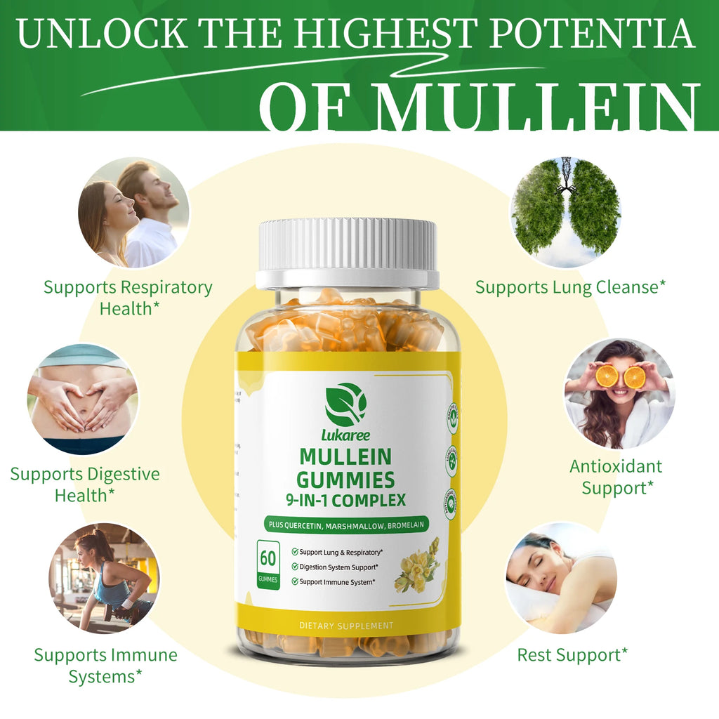 9-IN-1 Mullein Gummies | Natural Lung & Immune Support