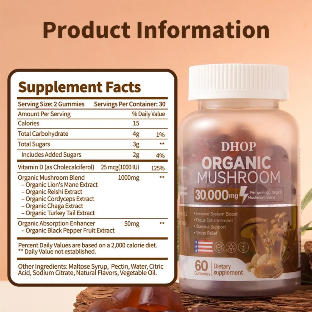 Mushroom Gummies for Daily Nutritional Support | Boost Wellness