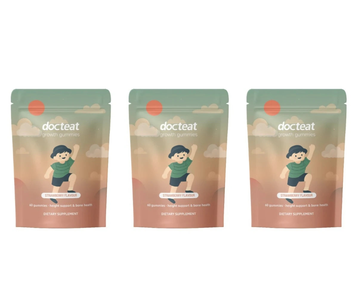 Chewable Growth Gummies for Kids | Strawberry Calcium Support