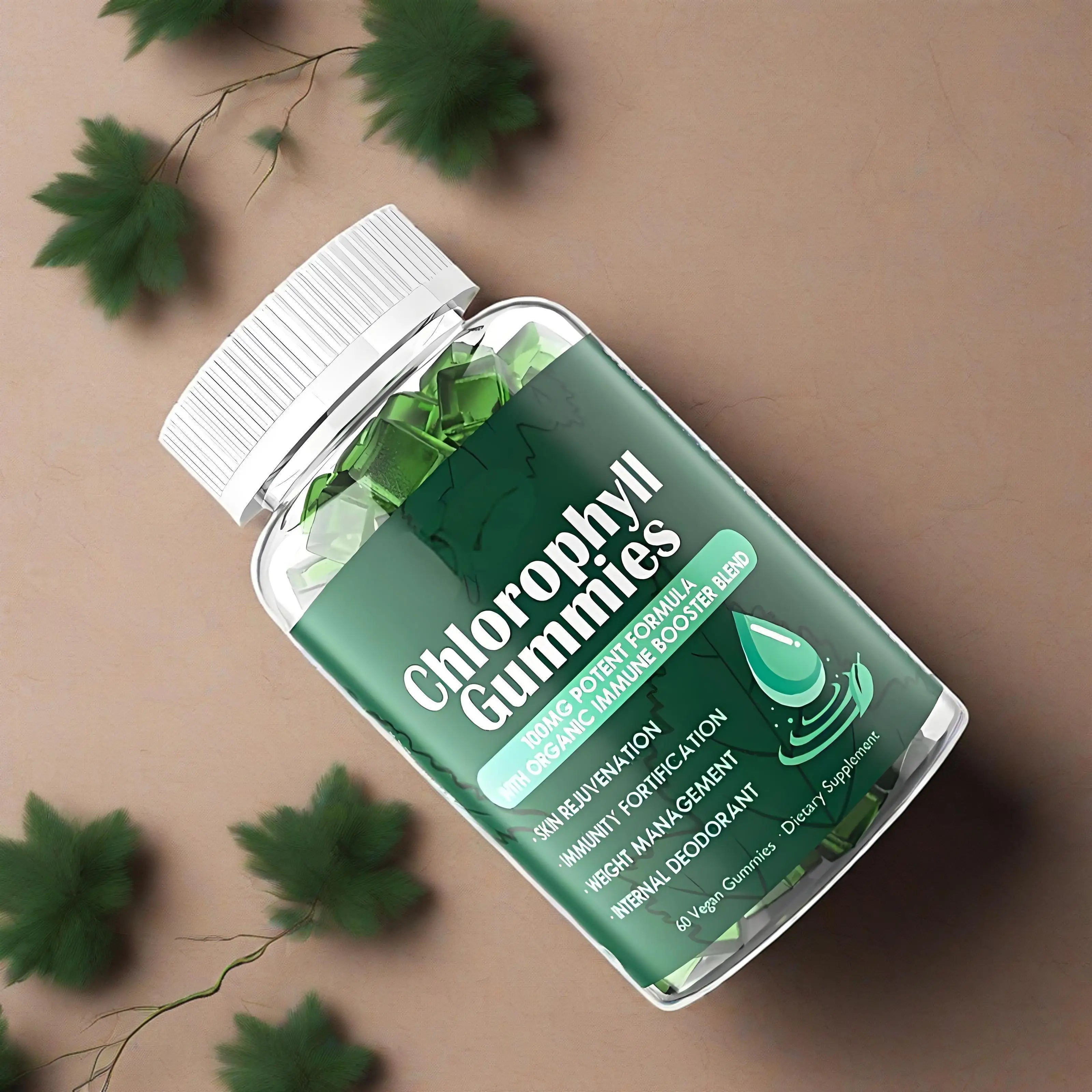 Sugar Free Chlorophyll Gummies with ACV | 60 Count Wellness Boost