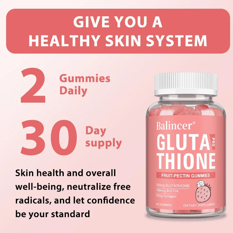 Glutathione Collagen Gummies | Boost Skin & Hair Health