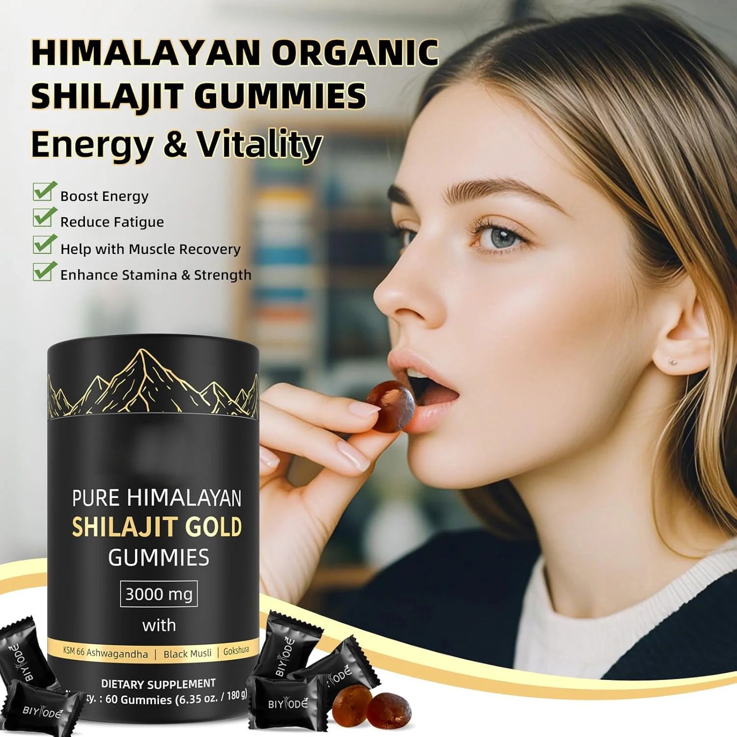 Himalayan Shilajit Gold Gummies | Natural Muscle Recovery Support