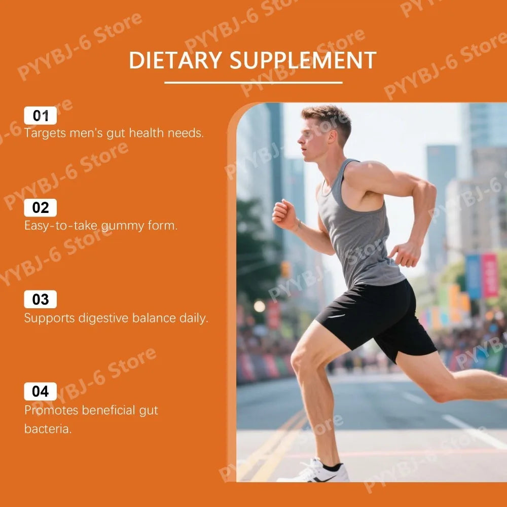 Men's Digestive Health Gummies | Delicious Peach Probiotic Blend