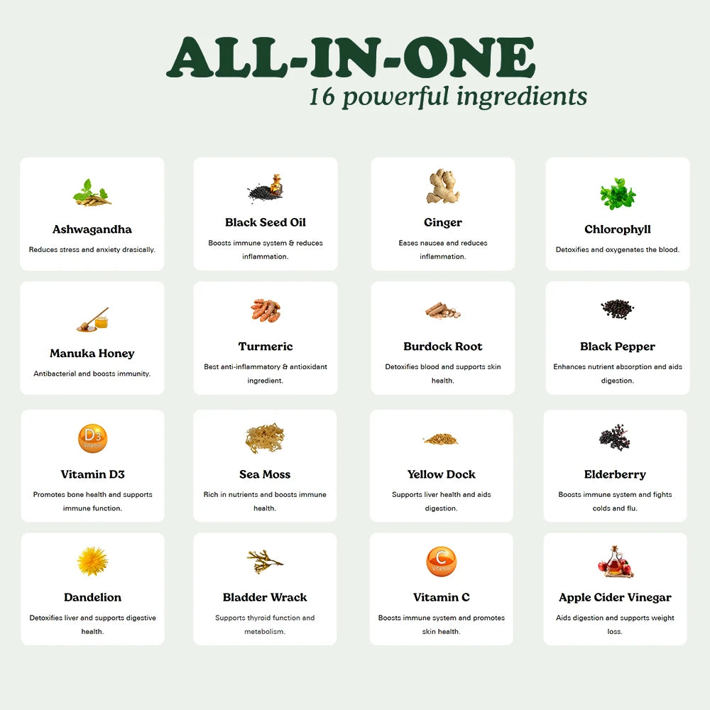 16-in-1 Sea Moss Gummies with Black Seed Oil & Ashwagandha