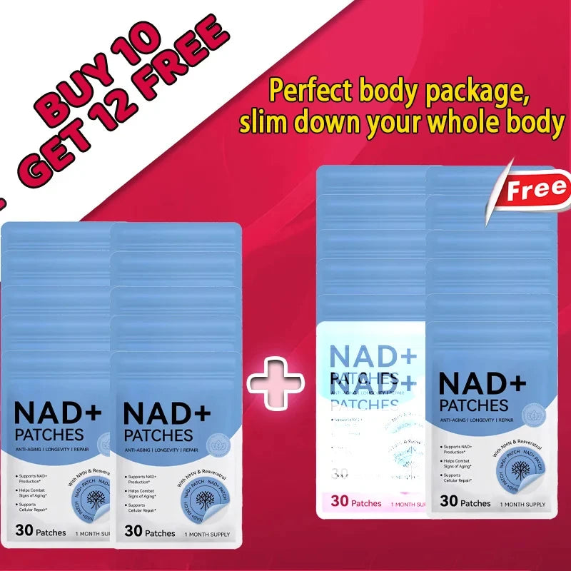 30PCS NAD+ ᴡᴇɪɢʜᴛ Management Patch, Easy-to-Use ʙᴏᴅʏ ʟᴏꜱꜱ Sticker, 2026 HOT Daily ʙᴏᴅʏ Care Support