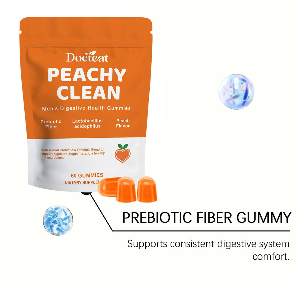 Men's Digestive Health Gummies | Delicious Peach Probiotic Blend