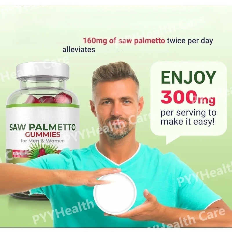 Saw Palmetto Gummies for Hair & Hormone Balance - 60 Count