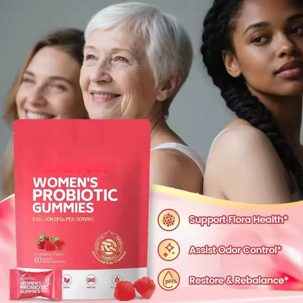 Probiotic Cranberry Gummies for Women's Health Support | 60 pcs