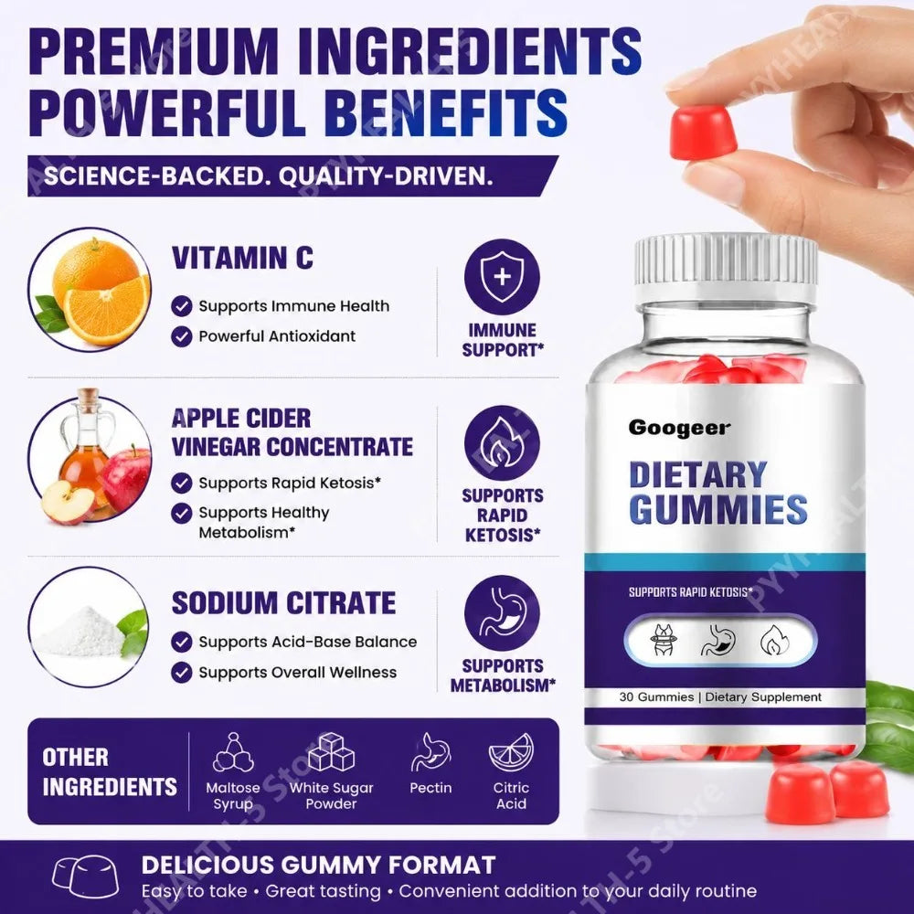 Vitamin C Gummies with Apple Cider Vinegar | Boost Metabolism