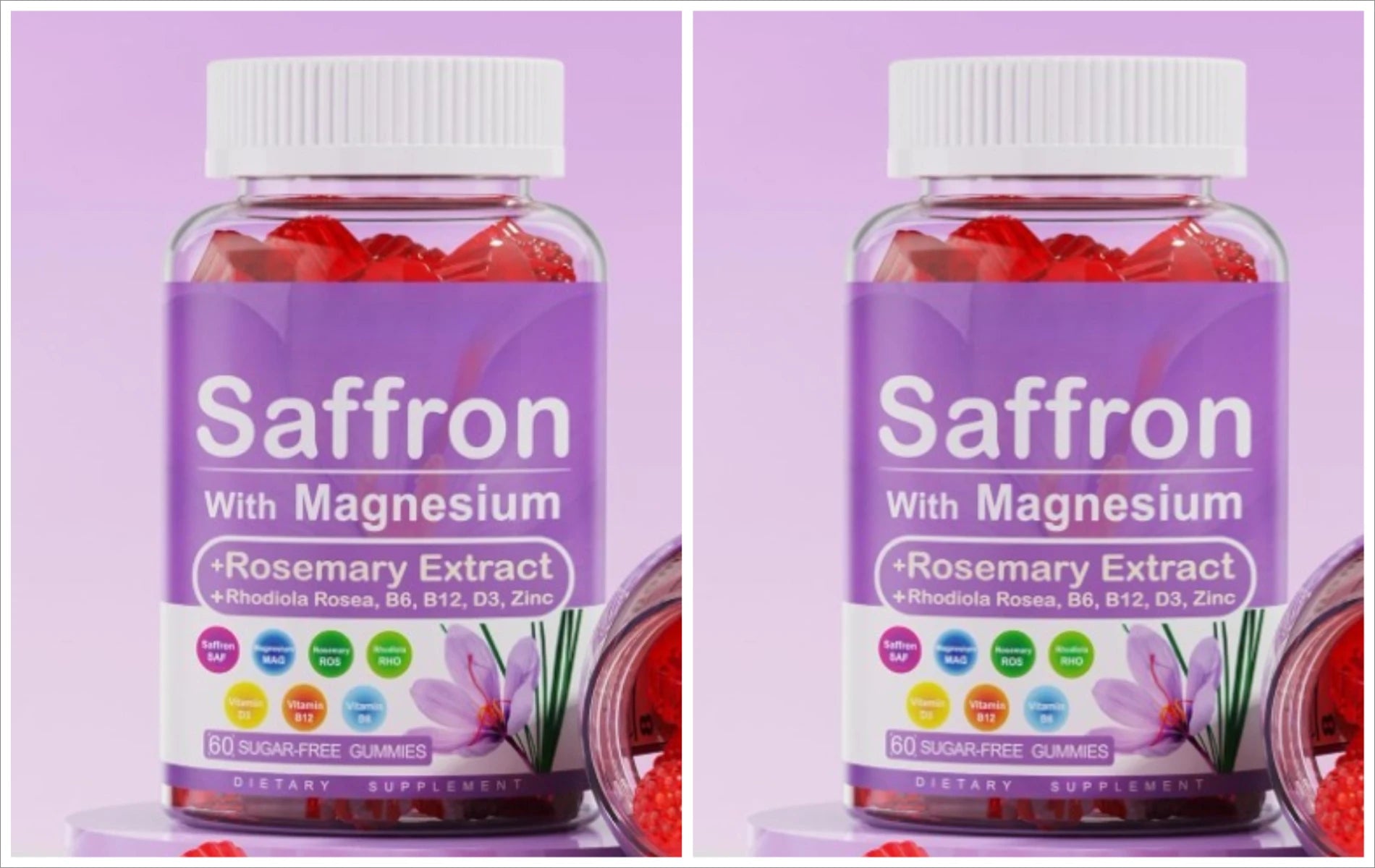 Sugar-Free Saffron Gummies for Calm, Focus & Rest