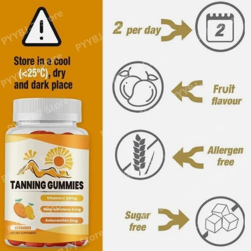 Tanning Gummies with Antioxidants for Healthy Skin | 60 Count