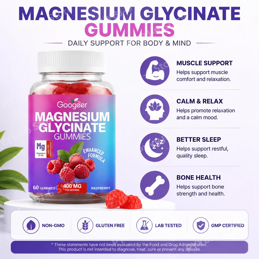 Delicious Magnesium Glycinate Gummies | Support Muscle Comfort