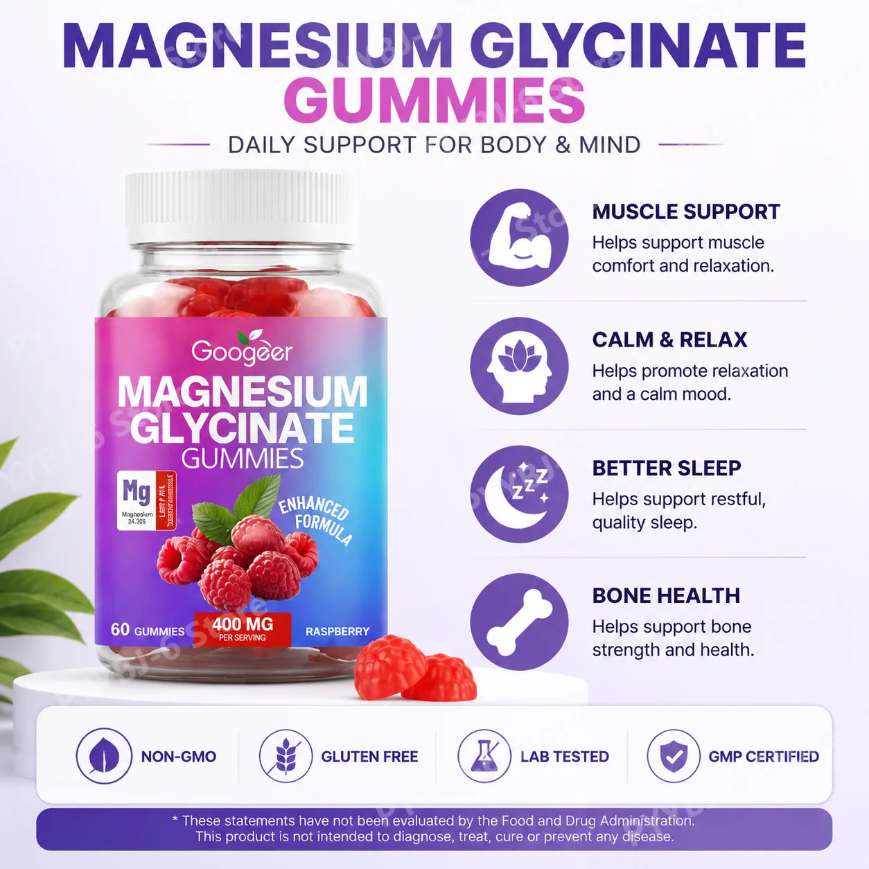 Delicious Magnesium Glycinate Gummies | Support Muscle Comfort