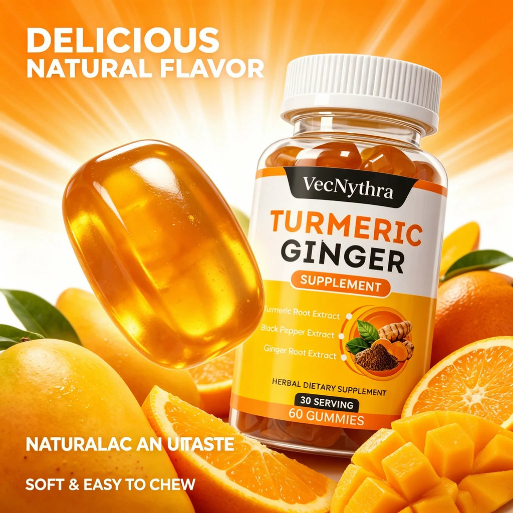 Vegan Turmeric Ginger Gummies for Joint & Immune Support