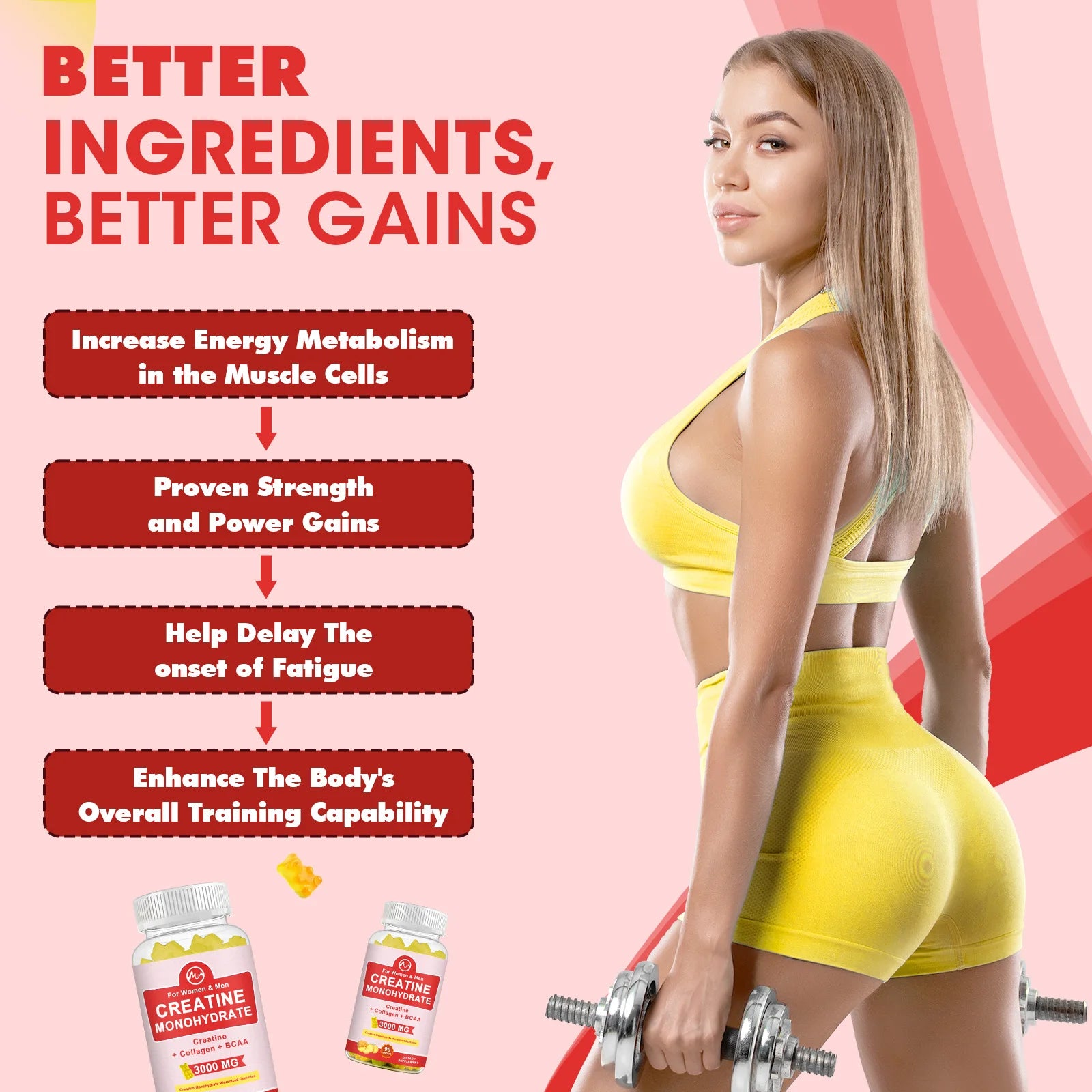 3000mg Creatine Monohydrate Gummies | Maximize Strength & Muscle