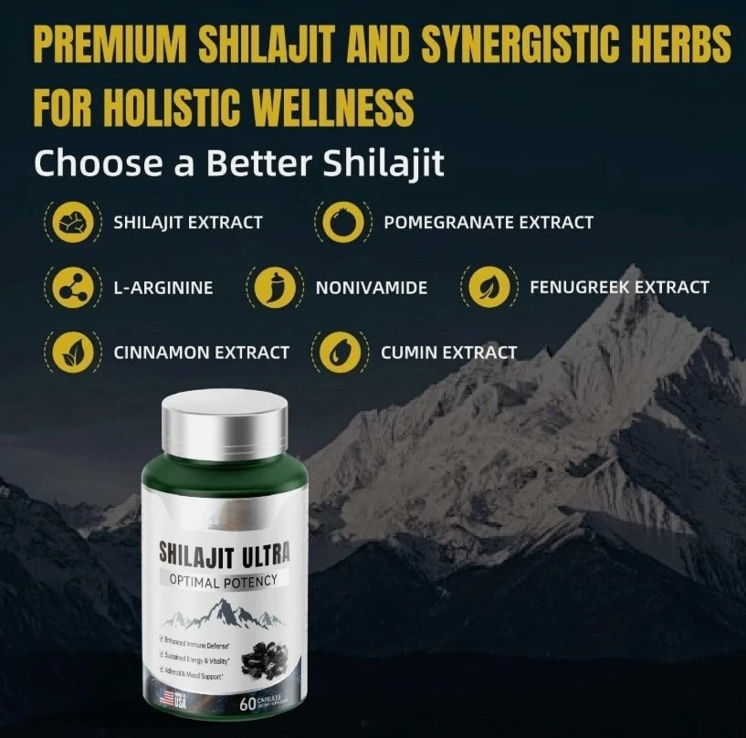 Shilajit Ultra Optimal Potency Pure Extract for Maximum Vitality and Strength