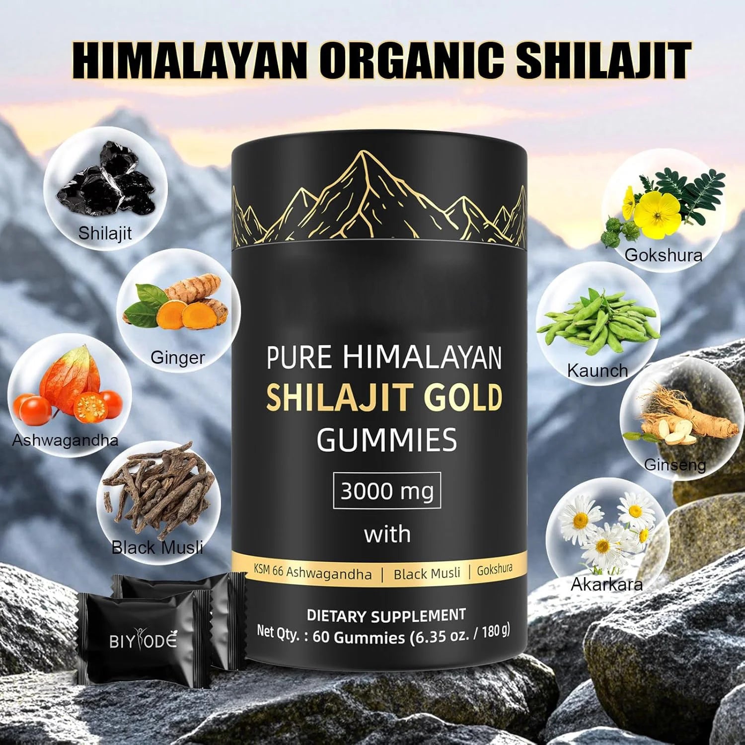 Himalayan Shilajit Gold Gummies | Natural Muscle Recovery Support