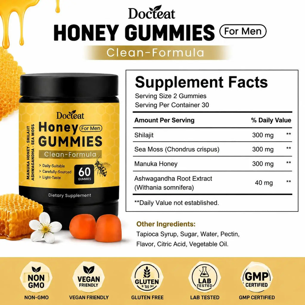 Daily Stress Relief Gummies with Shilajit & Ashwagandha