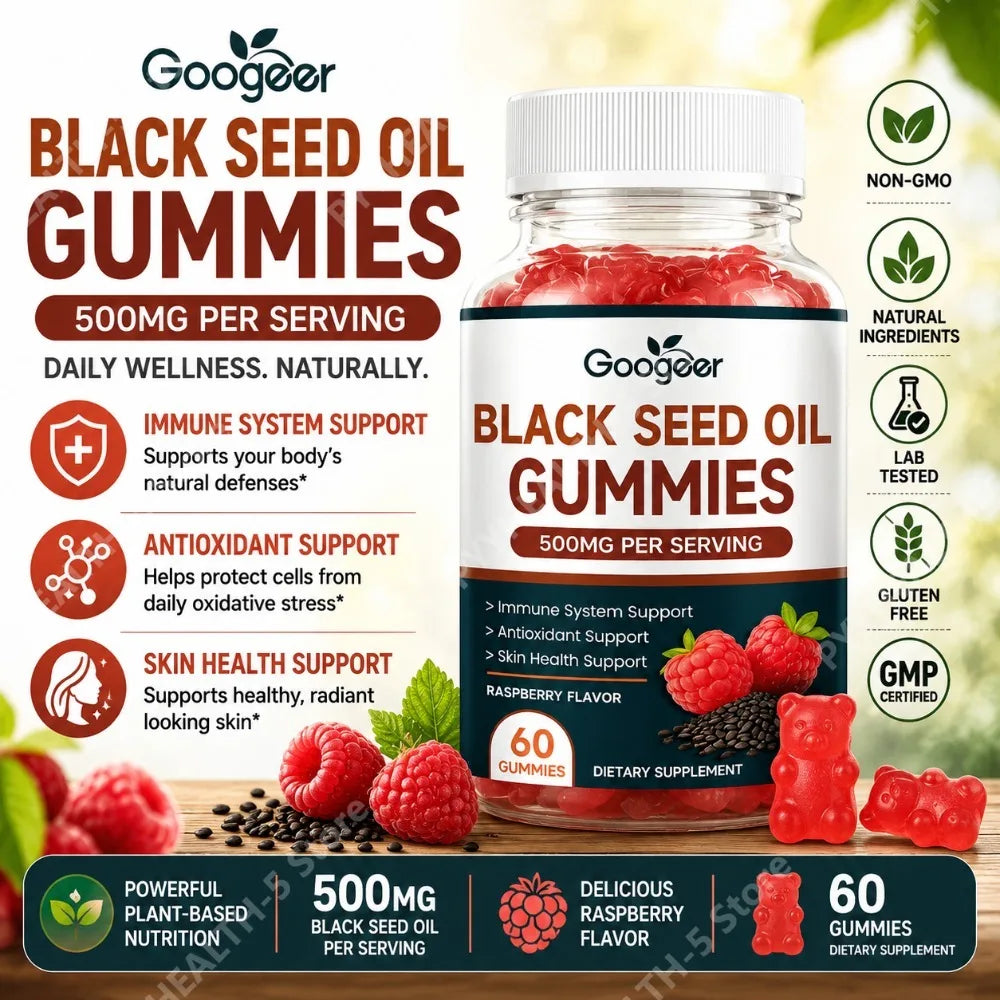 Black Seed Oil Gummies | Immune Support with Raspberry Flavor