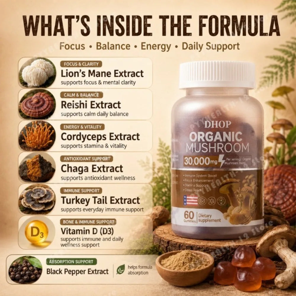 Mushroom Gummies for Daily Nutritional Support | Boost Wellness