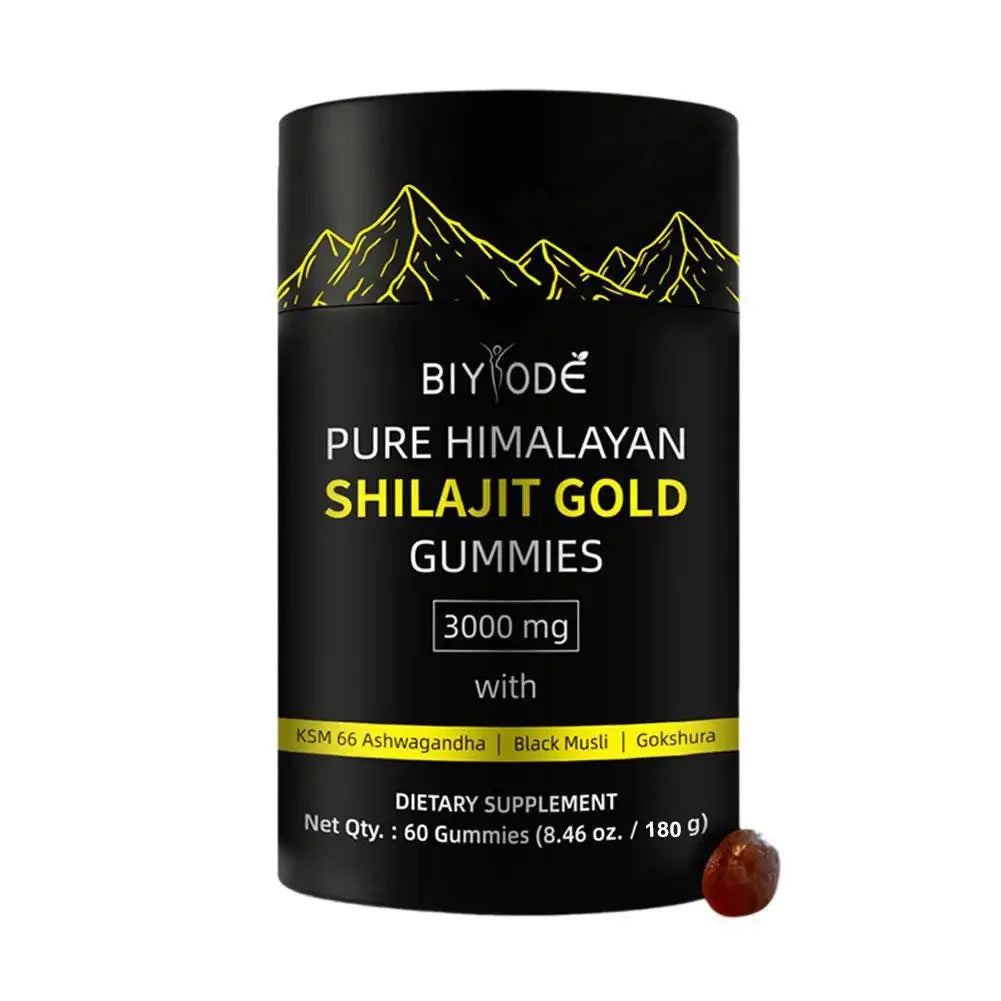 60pcs Shilajit Soft Candy Gummies Energy Boost Help With Muscle Recovery Reduce Fatigue Supplement Vegetarian 3000mg