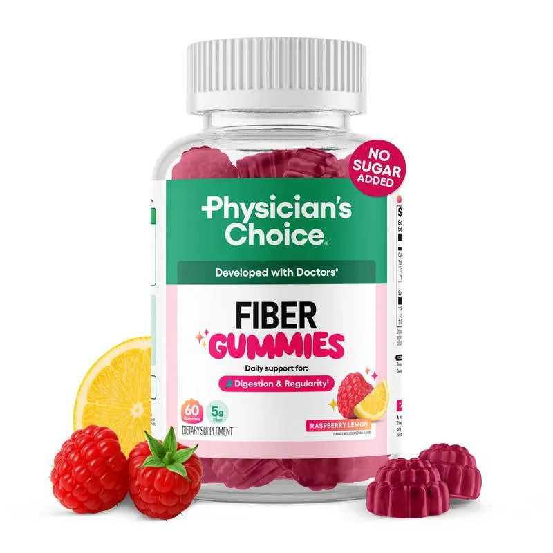 Fiber Gummies for Digestive Health | Chewable Raspberry Lemon Treats