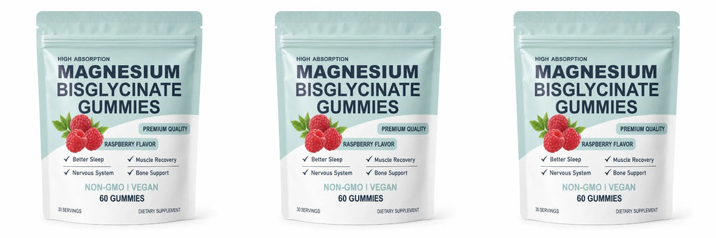 High Absorption Magnesium Bisglycinate Gummies | Vegan Raspberry Flavor
