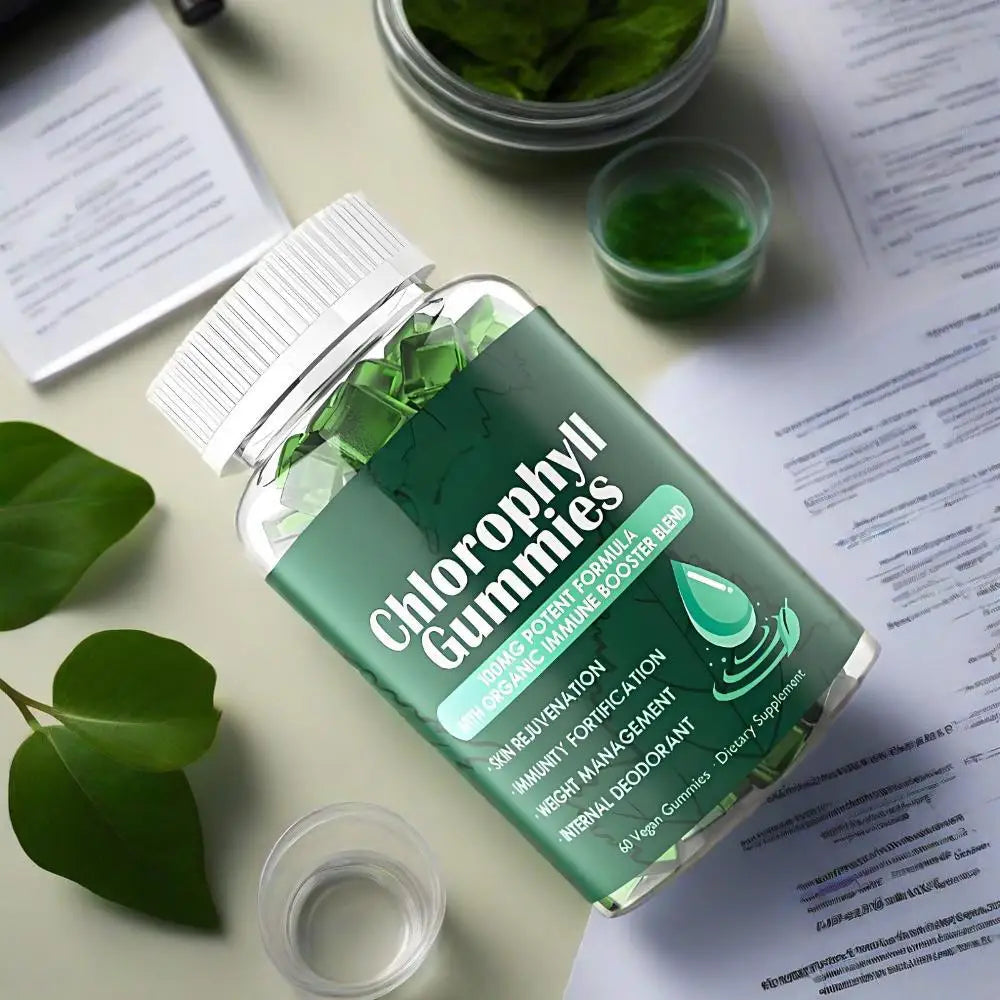 Sugar Free Chlorophyll Gummies with ACV | 60 Count Wellness Boost