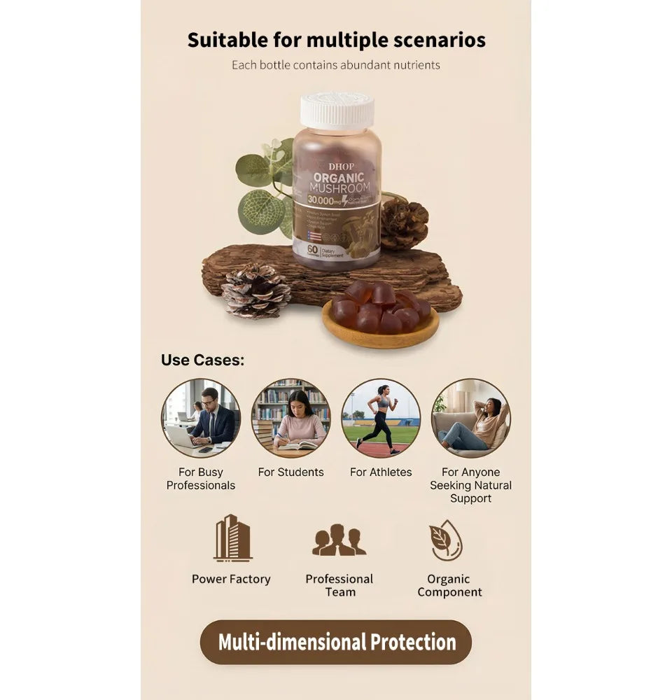 Mushroom Gummies for Daily Nutritional Support | Boost Wellness