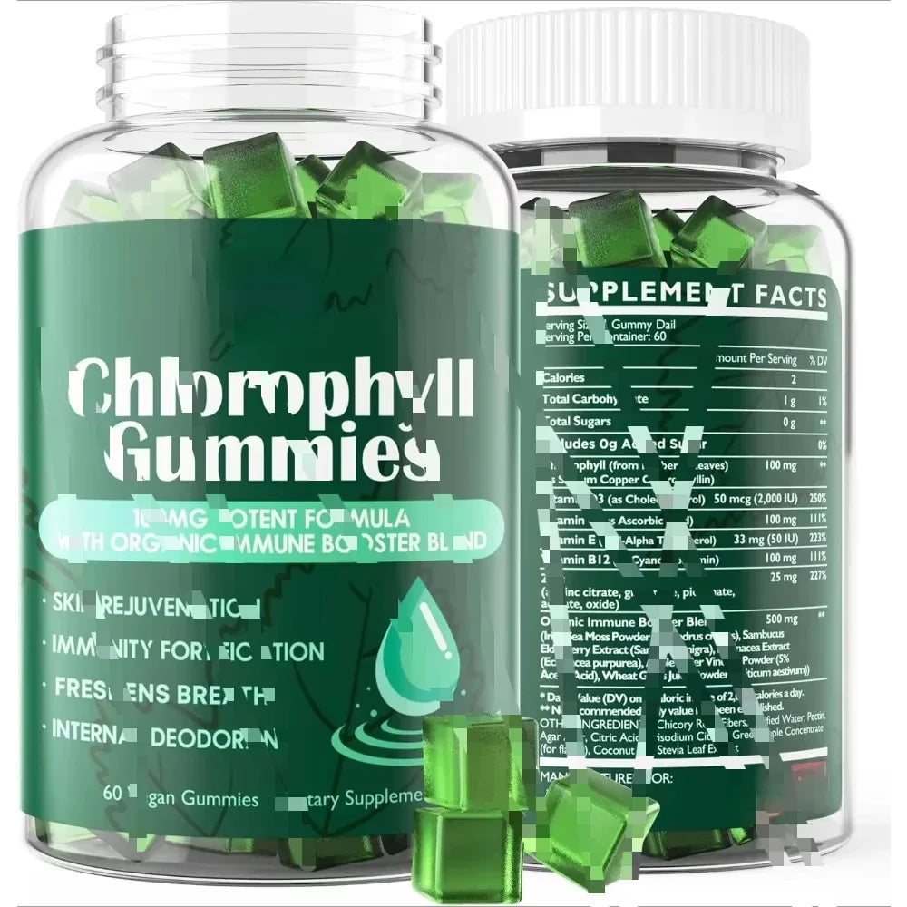 Sugar Free Chlorophyll Gummies with ACV | 60 Count Wellness Boost