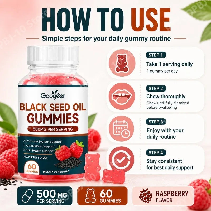 Black Seed Oil Gummies with Zinc | Daily Antioxidant Support