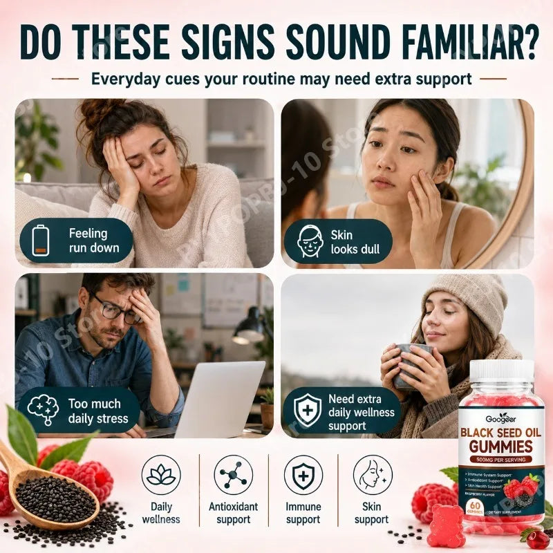 Black Seed Oil Gummies with Zinc | Daily Antioxidant Support