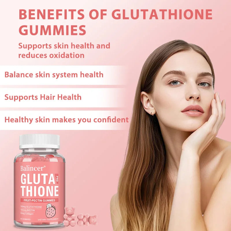 Glutathione Collagen Gummies | Boost Skin & Hair Health