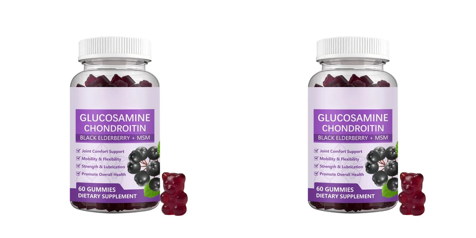 Glucosamine Chondroitin Gummies with Black Elderberry | Joint Health Support