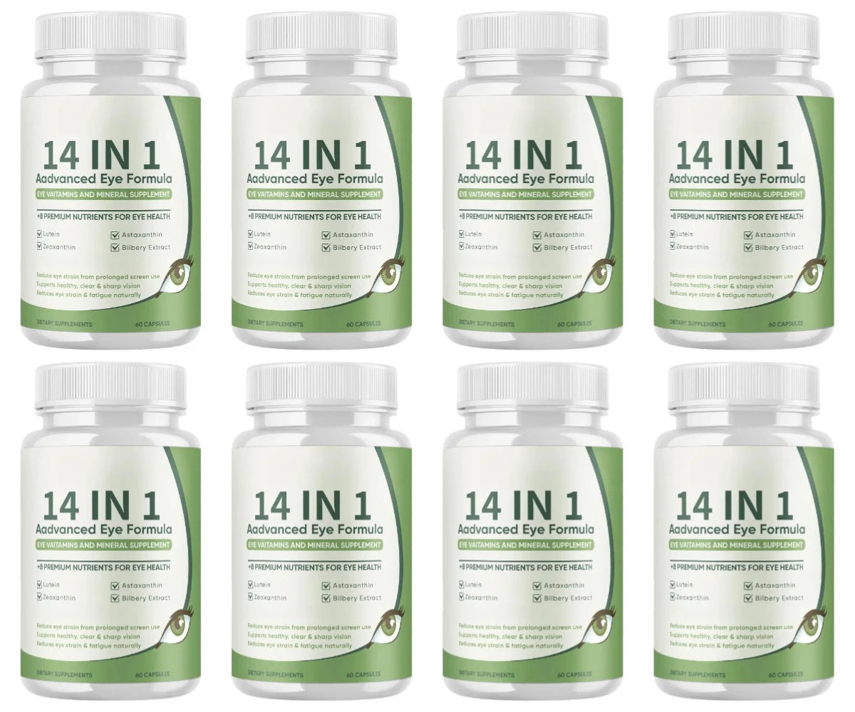 14 in 1 Eye Health Supplement 60 Capsules Contain Astaxanthin Lutein & Zeaxanthin — Relieve Daily Fatigue and Visual Comfort