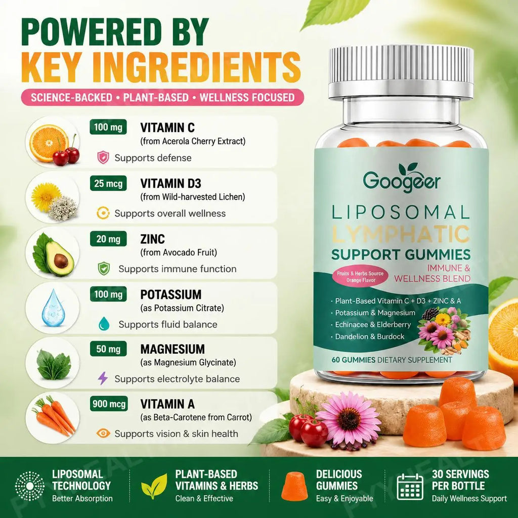Liposomal Herbal Lymphatic Support Gummies | Vitamin Boost