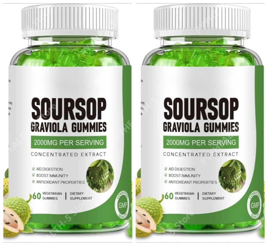 Vegan Soursop Graviola Gummies | Immune Support with Zinc & Vitamin C