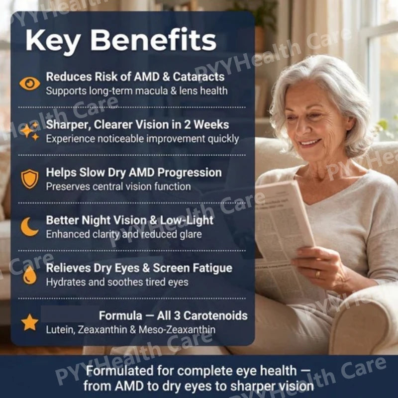 15 in 1 Advanced Eye Health Support Supplement with Lutein Zeaxanthin Astaxanthin – Daily Vision Nutrition Capsules