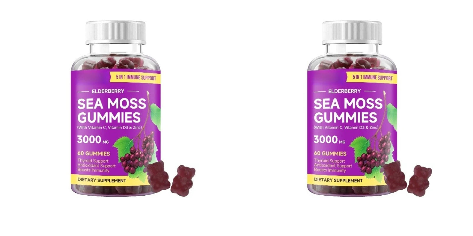 Elderberry Sea Moss Gummies | Daily Wellness Supplement