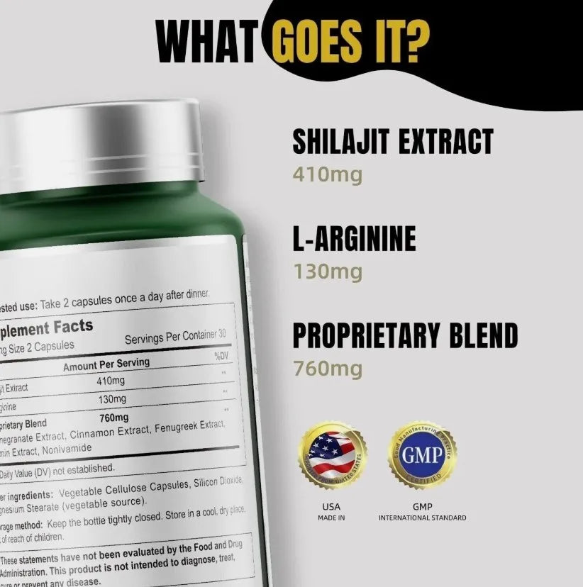 Shilajit Ultra Optimal Potency Pure Extract for Maximum Vitality and Strength