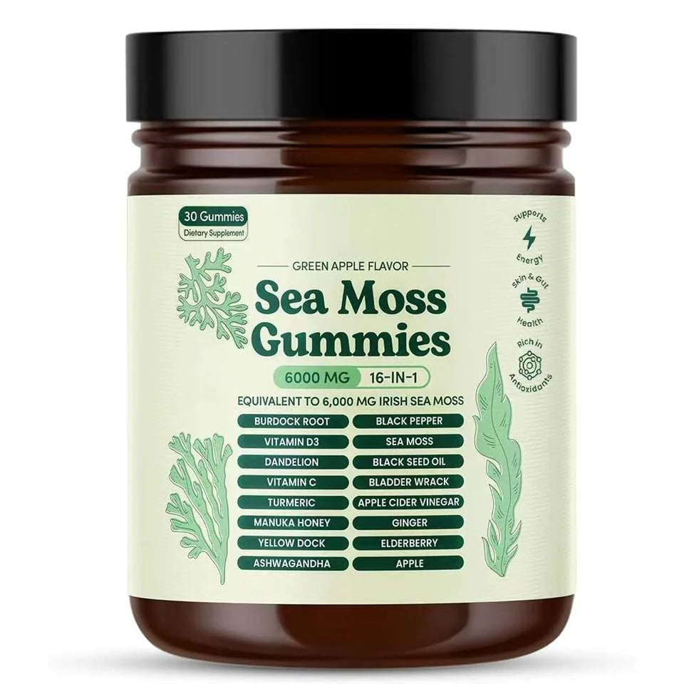 16-in-1 Sea Moss Gummies with Ashwagandha & Black Seed Oil
