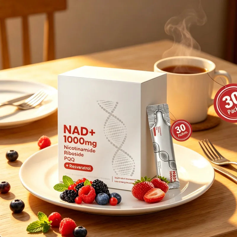 NAD+ Supplement - Nicotinamide Riboside & Resveratrol Liquid 1000mg for Men & Women Cellular Energy Advanced NAD Booster 30 CT
