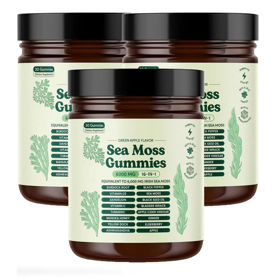 16-in-1 Sea Moss Gummies with Ashwagandha & Black Seed Oil
