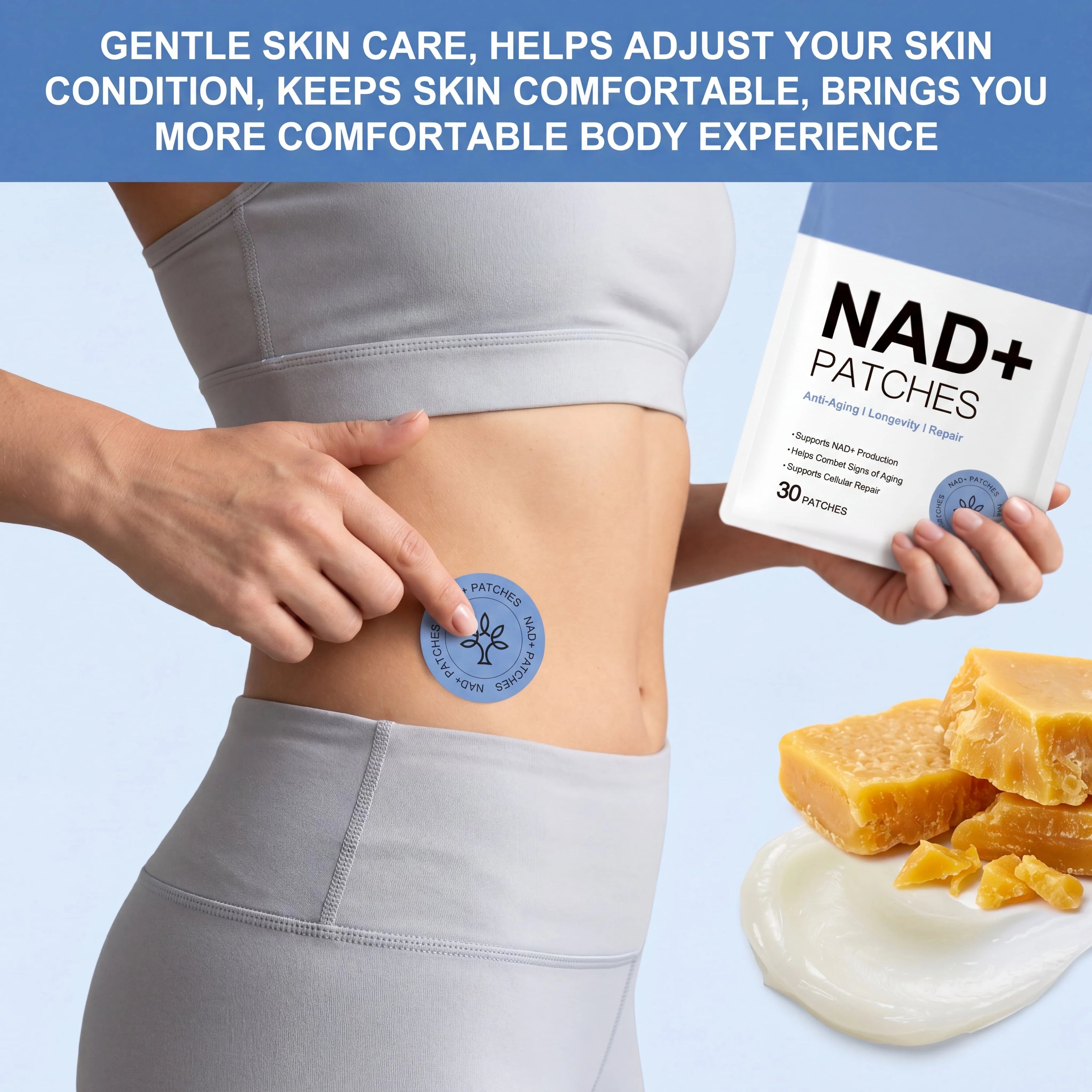 30PCS NAD+ ᴡᴇɪɢʜᴛ Management Patch, Easy-to-Use ʙᴏᴅʏ ʟᴏꜱꜱ Sticker, 2026 HOT Daily ʙᴏᴅʏ Care Support