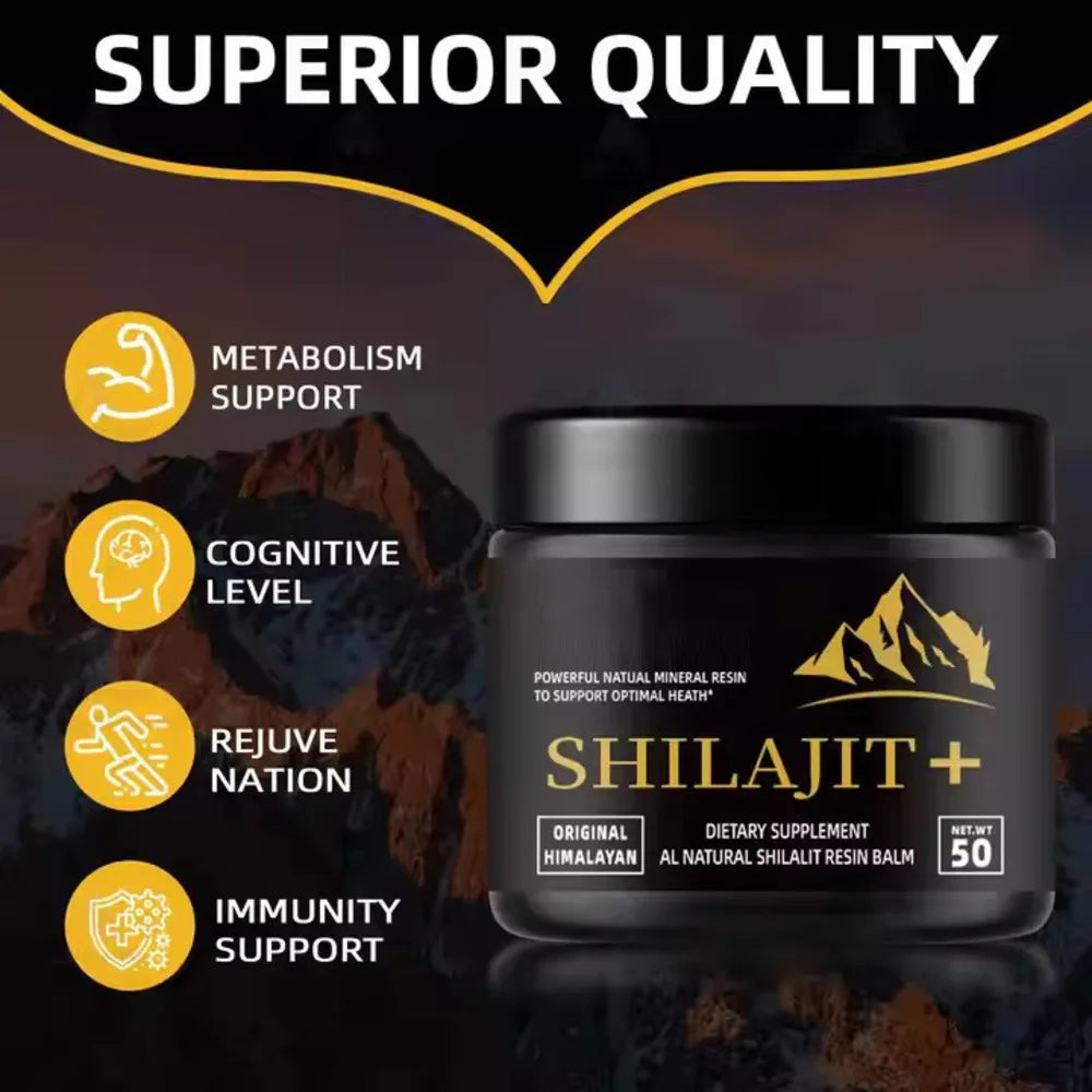 Original Himalayan Shilajit Resin Balm, Natural Mineral Supplement for Metabolism, Cognitive, Energy & Immunity Support, 50g