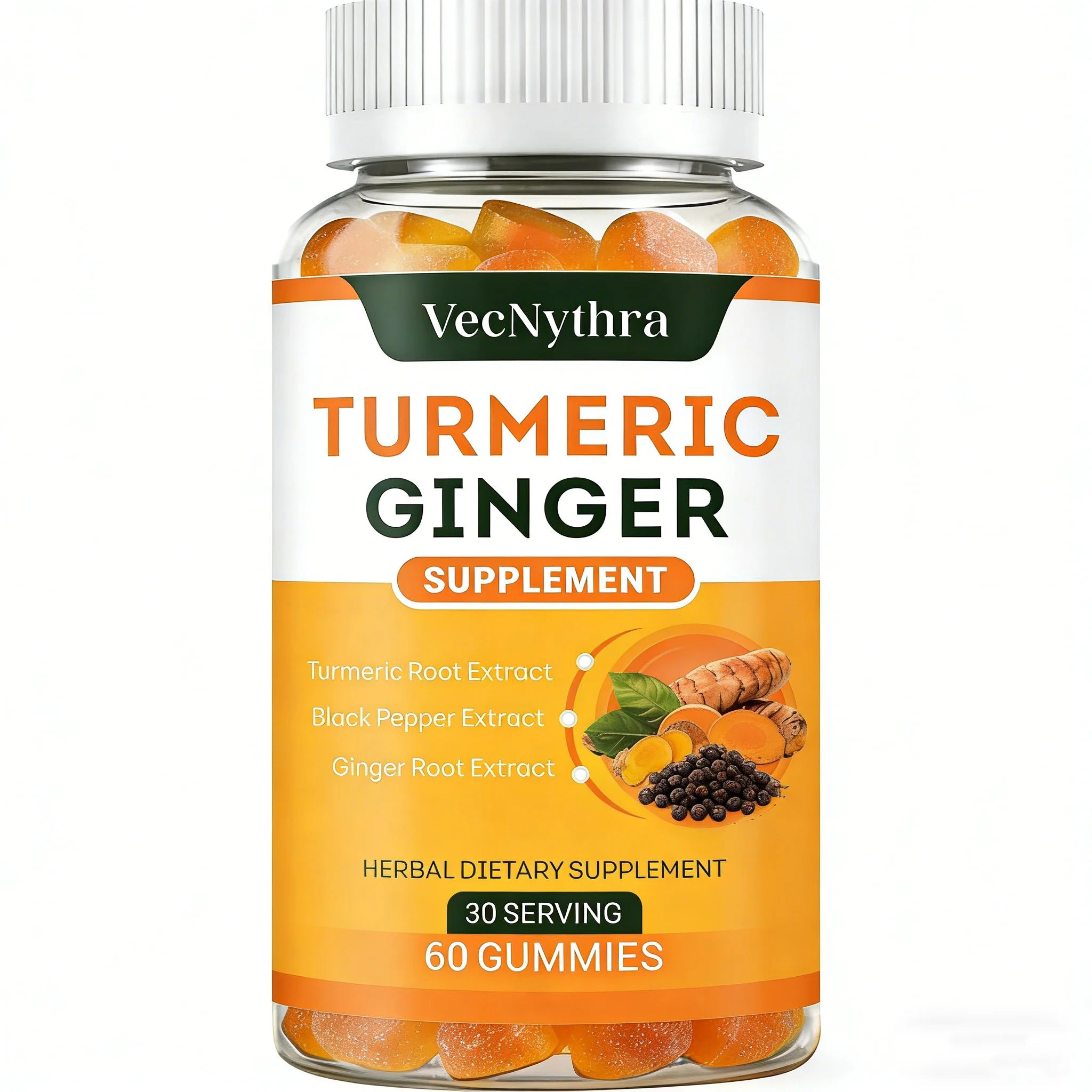 Vegan Turmeric Ginger Gummies for Joint & Immune Support