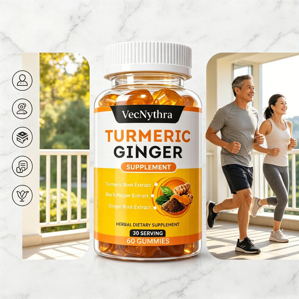 Vegan Turmeric Ginger Gummies for Joint & Immune Support