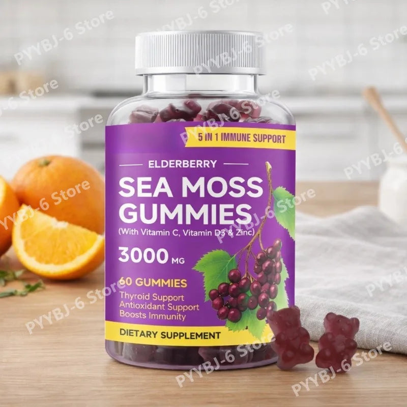 Elderberry Sea Moss Gummies | Immune Support & Antioxidants