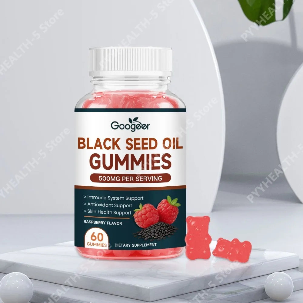 Black Seed Oil Gummies | Immune Support with Raspberry Flavor