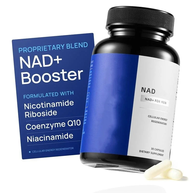NAD+ Supplements Capsules for Men with Resveratrol CoQ10 and Zinc Cellular Energy Antioxidant Support